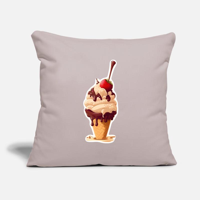 Eis Eiscreme Soft Eis Ich bin wegen dem Eis hier Sofakissenbezug 45 x 45 cm