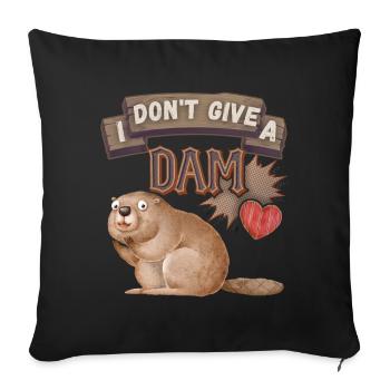 Funny Beaver, Beaver Saying, Pun, Pun - Sofa pillowcase 17,3'' x 17,3'' (45 x 45 cm) - black - Front