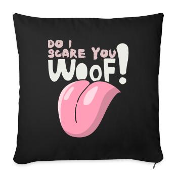 Trame! Drôle de dicton pour les propriétaires de chiens Halloween - Housse de coussin décorative 45 x 45 cm - noir - Devant