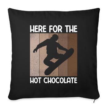 Snowboard Spruch für Snowboarder - Sofakissenbezug 45 x 45 cm - Schwarz - Vorne