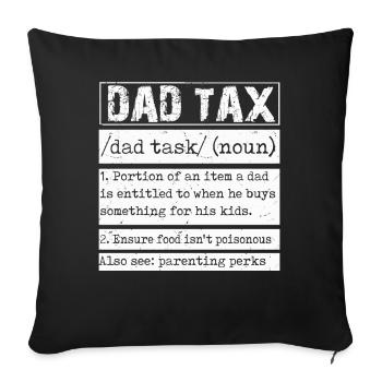 Vintage Dad Tax Definition Men Funny Father’s Day - Housse de coussin décorative 45 x 45 cm - noir - Devant