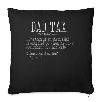 Vintage Dad Tax Definition Men Funny Father’s Day - Housse de coussin décorative 45 x 45 cm - noir - Devant