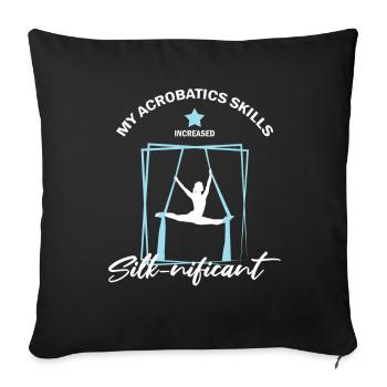 Aerial Silk Circus for Aerial Silk Performers - Sofa pillowcase 17,3'' x 17,3'' (45 x 45 cm) - black - Front