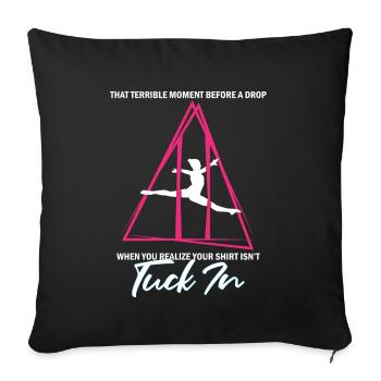 Aerial Silk Dancer for Aerial Ribbon and Aerialist - Sofa pillowcase 17,3'' x 17,3'' (45 x 45 cm) - black - Front
