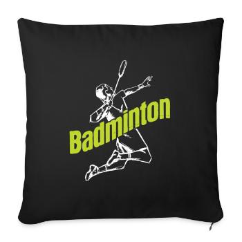 Badminton - Sofakissenbezug 45 x 45 cm - Schwarz - Vorne