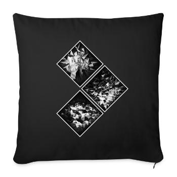 Polygon Geometric Abstract Heart - Sofa pillowcase 17,3'' x 17,3'' (45 x 45 cm) - black - Front