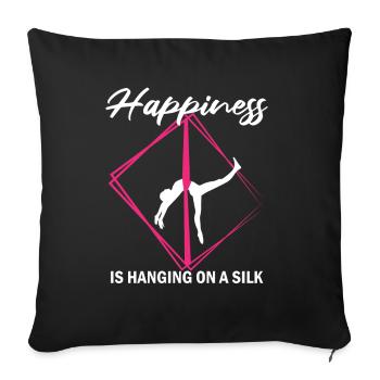 Aerial Silk Circus für Aerial Silk Performer - Sofakissenbezug 45 x 45 cm - Schwarz - Vorne