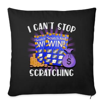 I Can't Stop Scratching - Sofa pillowcase 17,3'' x 17,3'' (45 x 45 cm) - black - Front