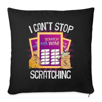 I Can't Stop Scratching - Sofa pillowcase 17,3'' x 17,3'' (45 x 45 cm) - black - Front