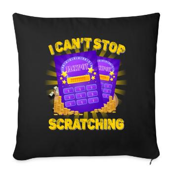 I Can't Stop Scratching - Sofa pillowcase 17,3'' x 17,3'' (45 x 45 cm) - black - Front