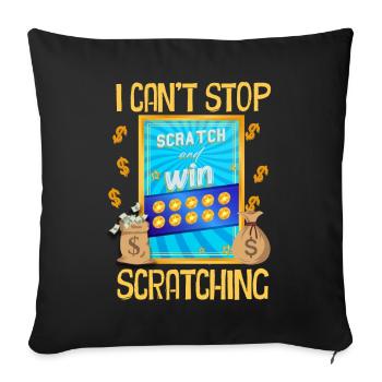 I Can't Stop Scratching - Sofa pillowcase 17,3'' x 17,3'' (45 x 45 cm) - black - Front