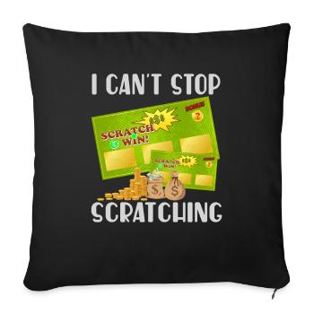 I Can't Stop Scratching - Sofa pillowcase 17,3'' x 17,3'' (45 x 45 cm) - black - Front