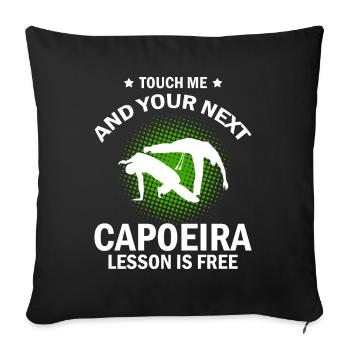 Ginga Capoeira für brasilianische Kampfsportarten - Sofakissenbezug 45 x 45 cm - Schwarz - Vorne