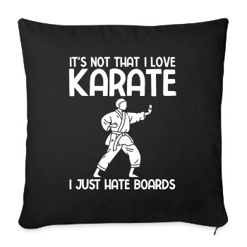 Japanischer Kampfsport Karate - Sofakissenbezug 45 x 45 cm - Schwarz - Vorne