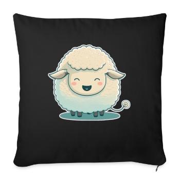 Schaf Schäfchen Tierwirt Schafsbauer Schäfer Bauer - Sofakissenbezug 45 x 45 cm - Schwarz - Vorne