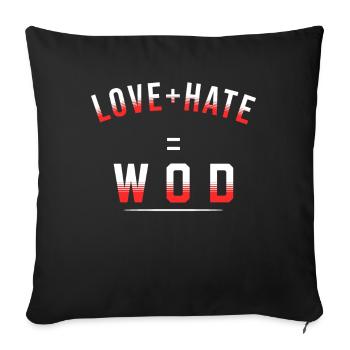 Cadeau pour sportif Workout WOD Musculation Sport - Housse de coussin décorative 45 x 45 cm - noir - Devant