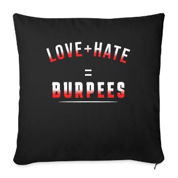 Cadeau pour sportif Workout WOD Musculation Sport - Housse de coussin décorative 45 x 45 cm - noir - Devant