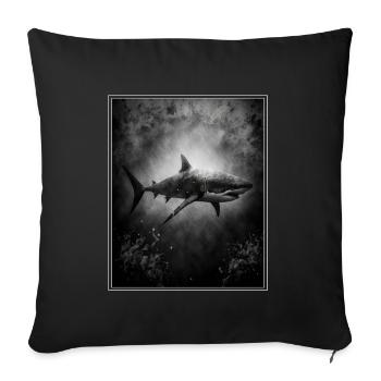 Requin Biologie marine Protection de l’environnement Protection des espèces - Housse de coussin décorative 45 x 45 cm - noir - Devant