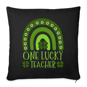 Un professeur heureux Pédagogue scolaire St. - Housse de coussin décorative 45 x 45 cm - noir - Devant
