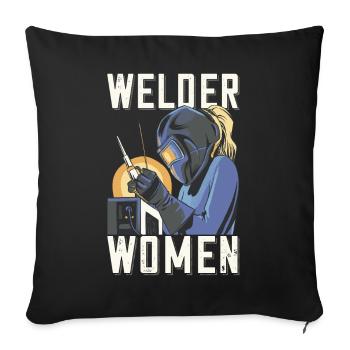 Welder outfit for welders - Sofa pillowcase 17,3'' x 17,3'' (45 x 45 cm) - black - Front