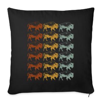 Ne caressez pas les vaches moelleuses - Housse de coussin décorative 45 x 45 cm - noir - Devant