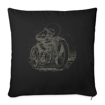 Motorcycle Gift Idea for Biker Quote Humor - Sofa pillowcase 17,3'' x 17,3'' (45 x 45 cm) - black - Front
