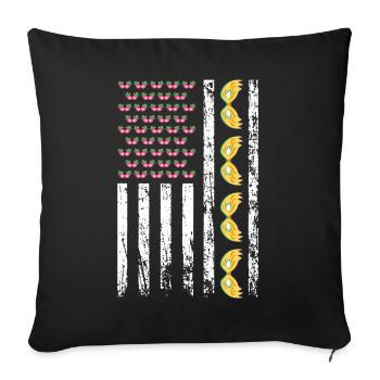 American Carnival Masquerade Mardi Gras - Sofa pillowcase 17,3'' x 17,3'' (45 x 45 cm) - black - Front