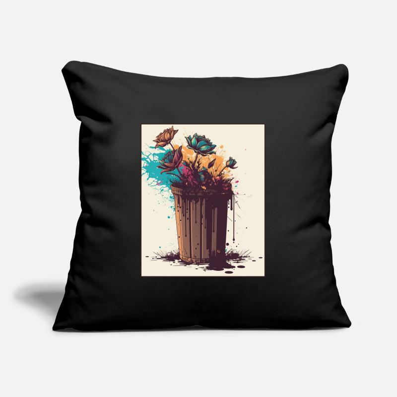 Garbage Plants Pollution Environment Climate Sofa pillowcase 17,3'' x 17,3'' (45 x 45 cm)