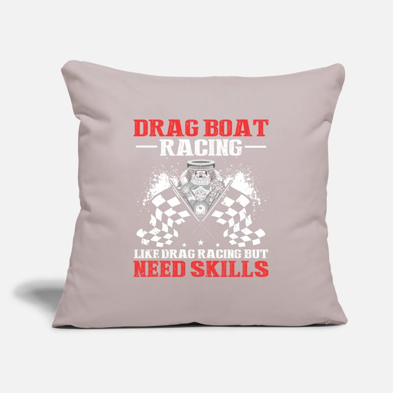Conception de bateaux de dragster pour les plaisanciers de course Housse de coussin décorative 45 x 45 cm