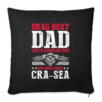 Conception de bateaux de dragster pour les plaisanciers de course - Housse de coussin décorative 45 x 45 cm - noir - Devant