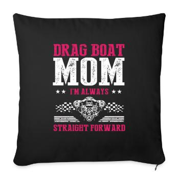 Racing boat design for drag boat racing - Sofa pillowcase 17,3'' x 17,3'' (45 x 45 cm) - black - Front