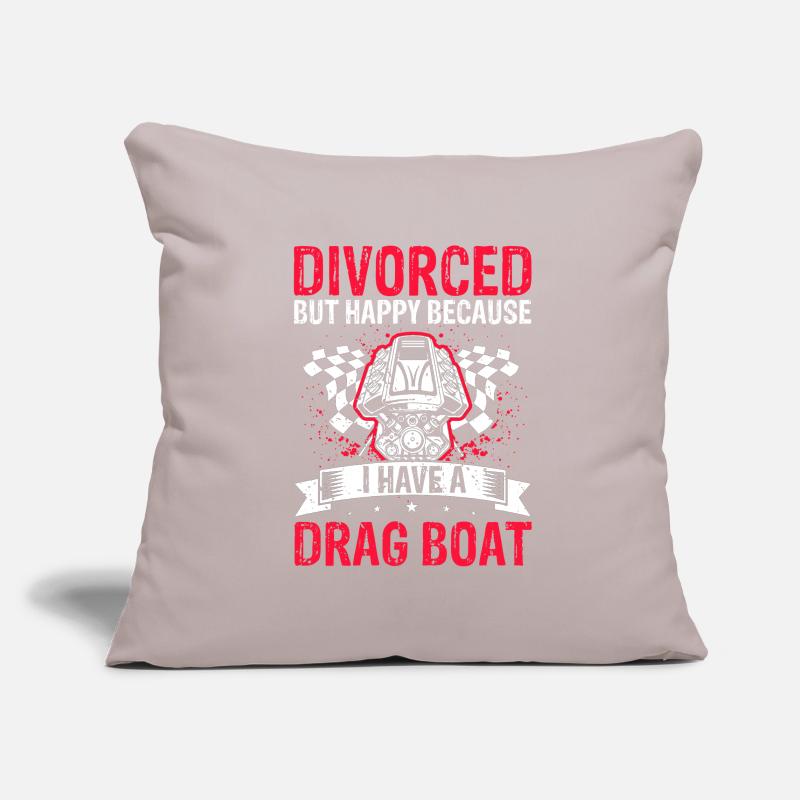 Conception de bateaux de course pour les courses de dragsters Housse de coussin décorative 45 x 45 cm