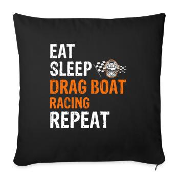 Conception de bateaux de dragster pour les plaisanciers de course - Housse de coussin décorative 45 x 45 cm - noir - Devant