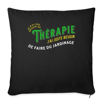 Jardinier idée cadeau Jardin, Paysagiste Potager - Housse de coussin décorative 45 x 45 cm - noir - Devant