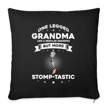 Conception de jambe bionique pour prothèses de jambe - Housse de coussin décorative 45 x 45 cm - noir - Devant