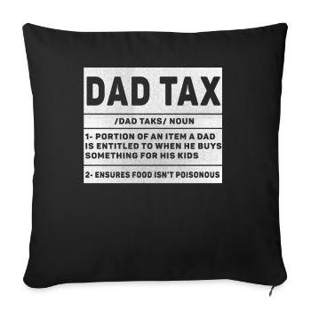 Vintage Dad Tax Definition Men Funny Father’s Day - Housse de coussin décorative 45 x 45 cm - noir - Devant