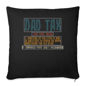 Vintage Dad Tax Definition Men Funny Father’s Day - Housse de coussin décorative 45 x 45 cm - noir - Devant