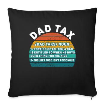Vintage Dad Tax Definition Men Funny Father’s Day - Housse de coussin décorative 45 x 45 cm - noir - Devant