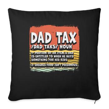 Vintage Dad Tax Definition Men Funny Father’s Day - Housse de coussin décorative 45 x 45 cm - noir - Devant