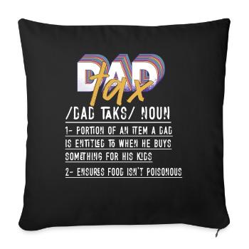 Vintage Dad Tax Definition Men Funny Father’s Day - Housse de coussin décorative 45 x 45 cm - noir - Devant