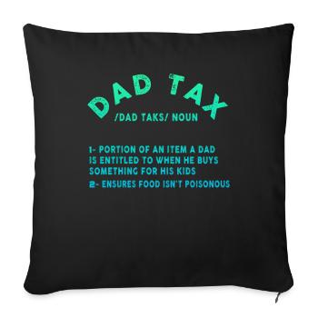 Vintage Dad Tax Definition Men Funny Father’s Day - Housse de coussin décorative 45 x 45 cm - noir - Devant
