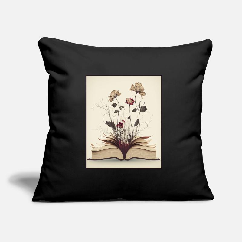 Reader Reader Books Plants Flowers Author Sofa pillowcase 17,3'' x 17,3'' (45 x 45 cm)