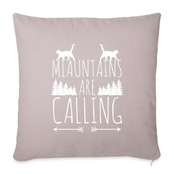 Cat Kitten Mountains Randonnée Escalade en plein air - Housse de coussin décorative 45 x 45 cm - taupe clair - Devant