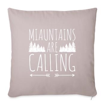 Cat Kitten Mountains Randonnée Escalade en plein air - Housse de coussin décorative 45 x 45 cm - taupe clair - Devant
