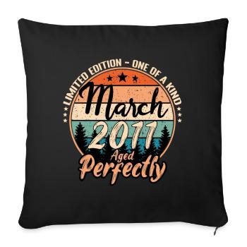 Mars 2011 anniversaire 2011 légendes Mars - Housse de coussin décorative 45 x 45 cm - noir - Devant