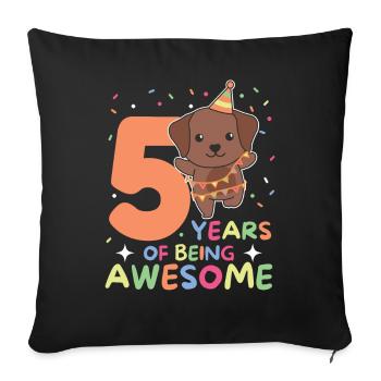 Labrador pour les enfants de 5 ans - Housse de coussin décorative 45 x 45 cm - noir - Devant