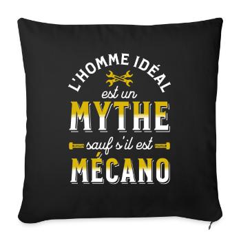 Mécanicien idée cadeau pour Garagiste mécanique - Housse de coussin décorative 45 x 45 cm - noir - Devant
