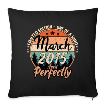 March 2015 anniversary 2015 legends March - Sofa pillowcase 17,3'' x 17,3'' (45 x 45 cm) - black - Front