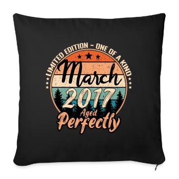 Mars 2017 anniversaire 2017 légendes Mars - Housse de coussin décorative 45 x 45 cm - noir - Devant
