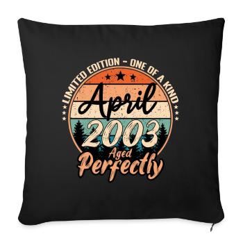April 2003 anniversary 2003 legends April - Sofa pillowcase 17,3'' x 17,3'' (45 x 45 cm) - black - Front